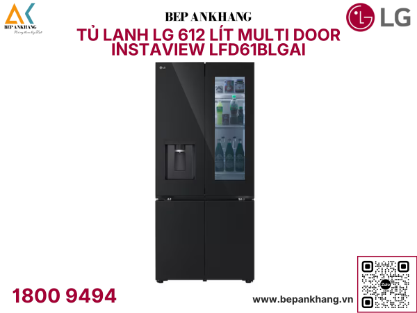 Tủ lạnh LG 612 lít Multi Door InstaView LFD61BLGAI
